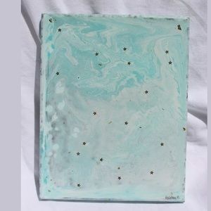 Abstract Liquid Acrylic Dirty Pour Canvas Painting